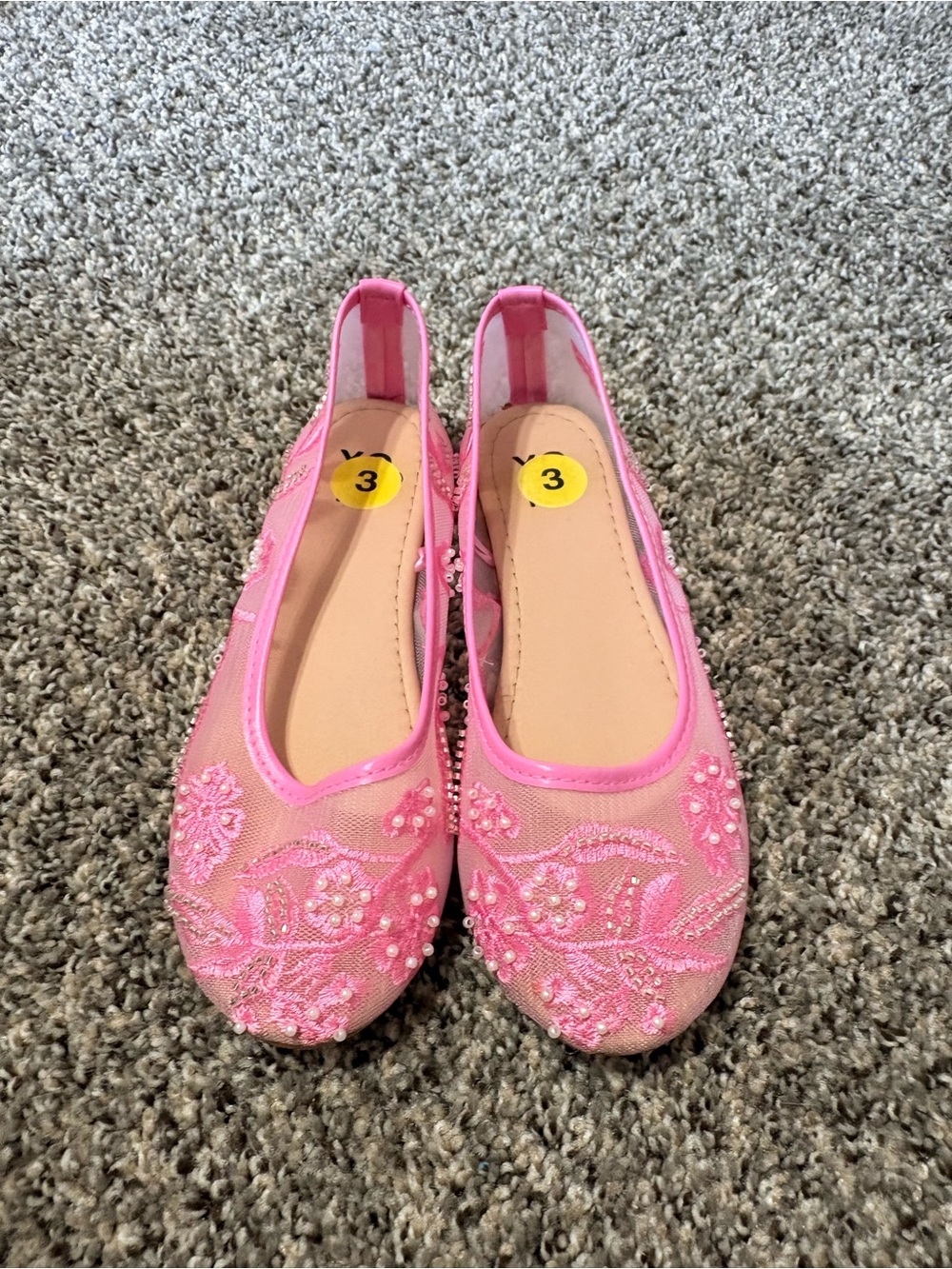 DV by Dolce Vita Pink Embellished Ballet Flats for Kids
